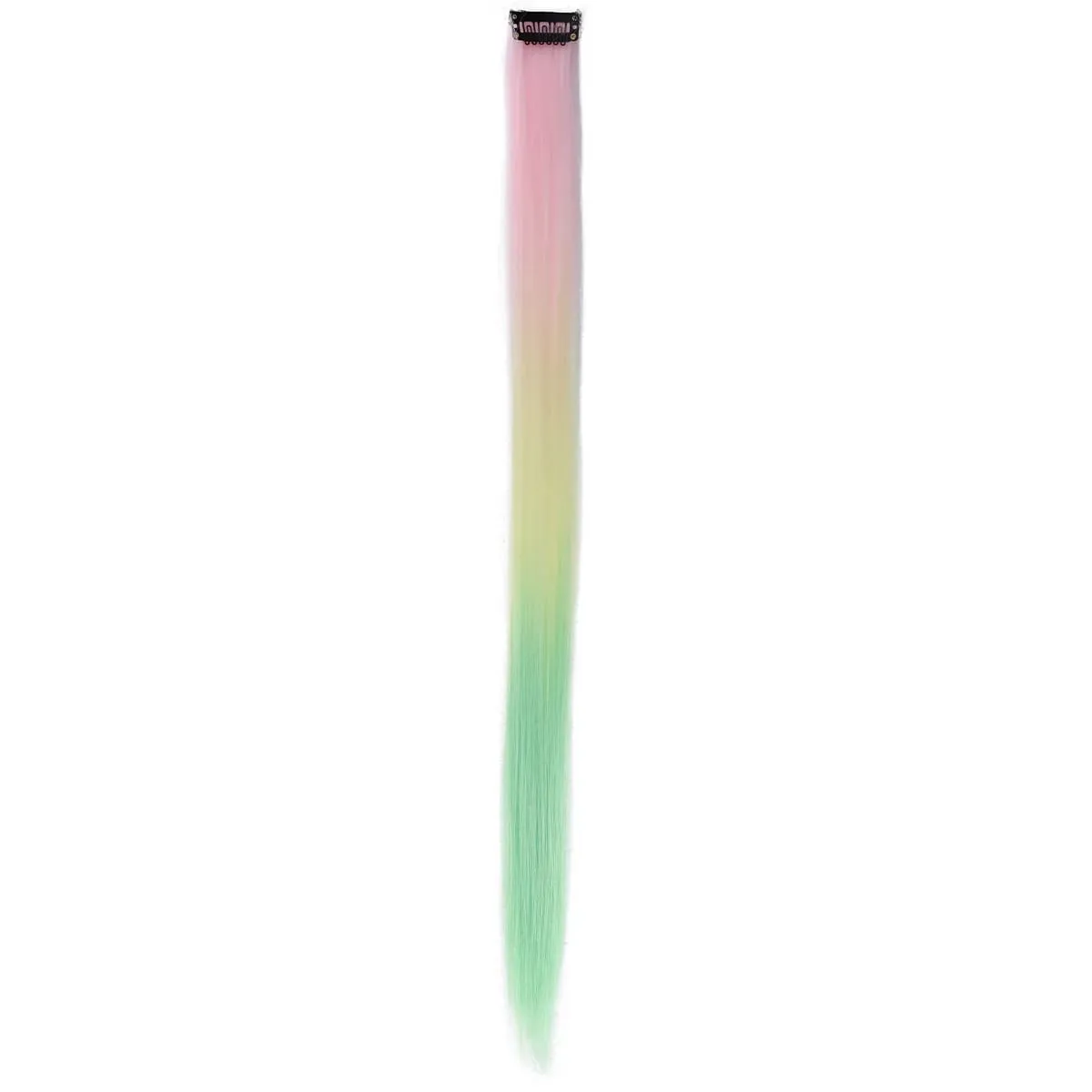 1Pcs Gradient Color Clip in Hair Extensions Party Highlights Wig Synthetic Straight Hairpiece for Girls Kids Christmas Party Use — image 13