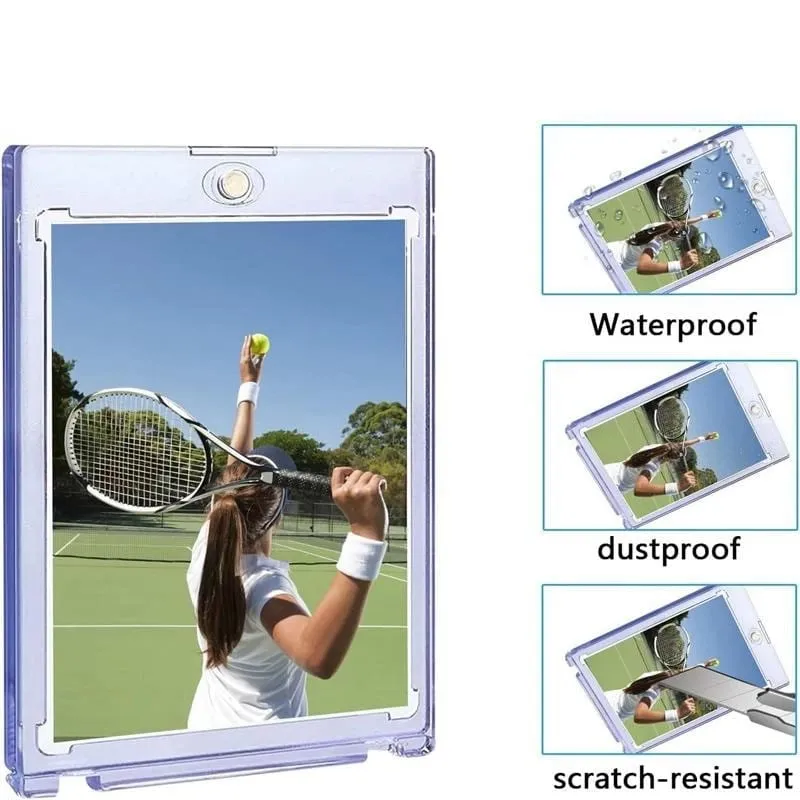 35PT Magnetic Card Holder Set Display Case Fit for YuGiOh Pokmon Game Sports Trading Cards Sleeves Hard Acrylic Protector Toy — image 5
