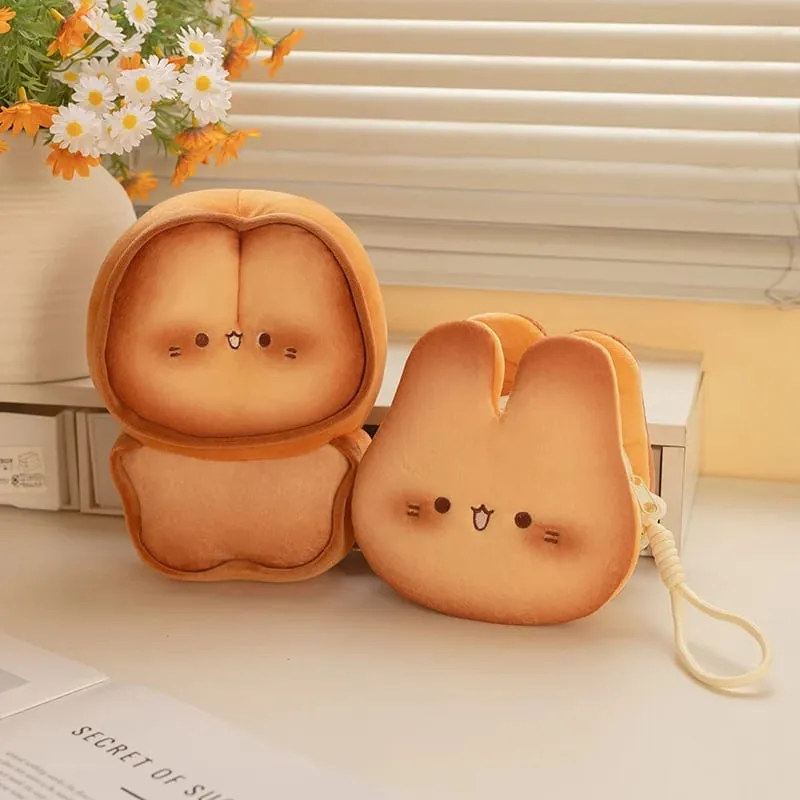 Adorable Cookie Rabbit Plush Toy Small Storage Bag Kawaii Kitten Plushies Room Decor Gift For Girl — image 2