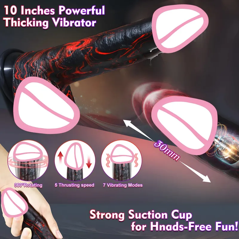 Remote Control Telescopic Rotate Dildo for Women Silicone Beginner G-spot Stimulation with Strong Suction Cup for Adult Sex Toys