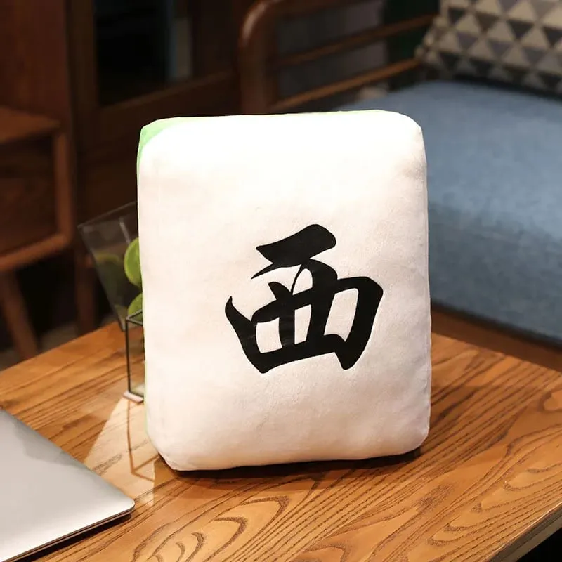 Creative Mahjong Pillow Cushion Chinese Plush Toy Car Chair Backrest Dice Funny Nap Sofa Home Decor Gift Accompanying Decoration — image 26