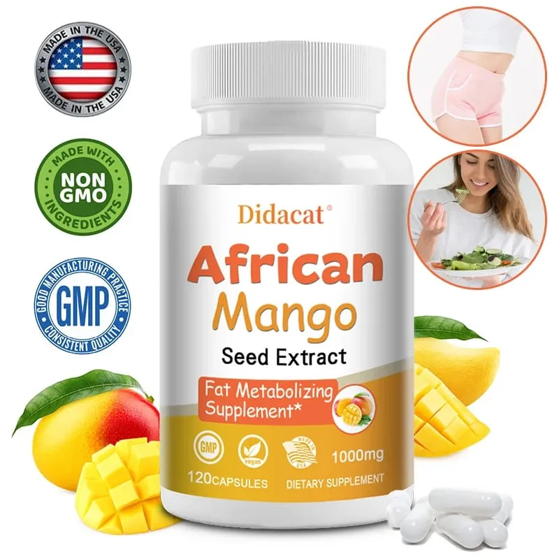 African Mango Capsules - Krachtig metabolisme Eetlustremmer Immuunsysteem Gezondheid Vetverbrandingscapsules Niet-GMO — image 1