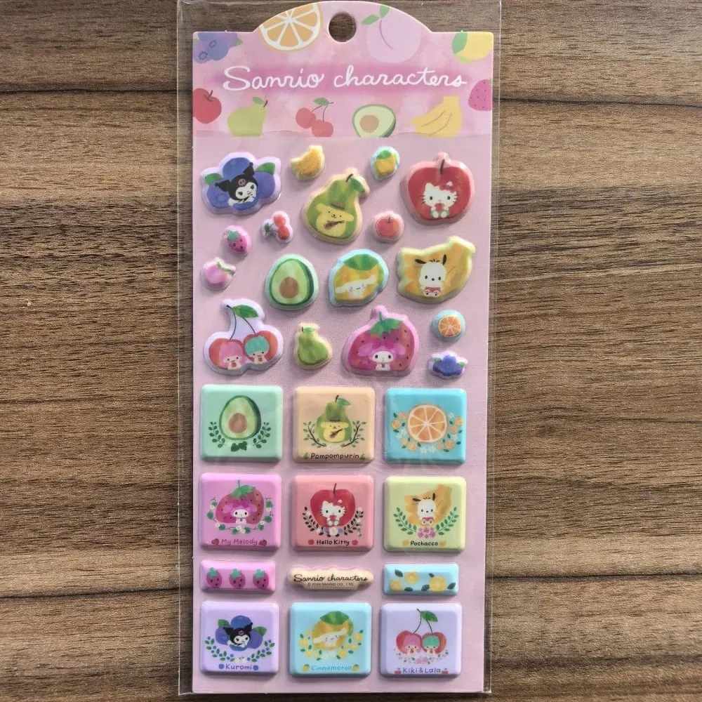 Genuine Sanrio 3D Stickers Toys Cartoon Hello Kitty Kuromi Melody Scrapbook Decor Sticker For Phones Water Mug Notebooks Decals — image 3