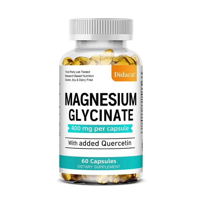 Magnesium Glycinate - med Quercetin Förbättra kardiovaskulär hälsa Minska stress och främja hälsosam sömnmuskeltillväxt — image 9