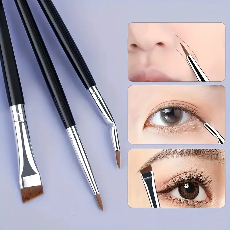 Ultra Thin Angled Flat Eyeliner Brush Sickle-Shaped Blade Brush for Eyebrow Under-Eye Smudger Precise Lower Lash & Winged Eyelin — image 4