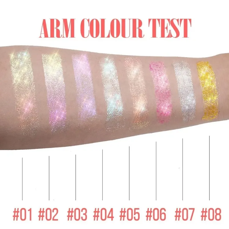 Sparkling Sequins Glitter Gel Face Body Eye Painting Shine Liquid White Silvery Pearl Gloss Eye Brighten Stage Makeup Decoration — image 6