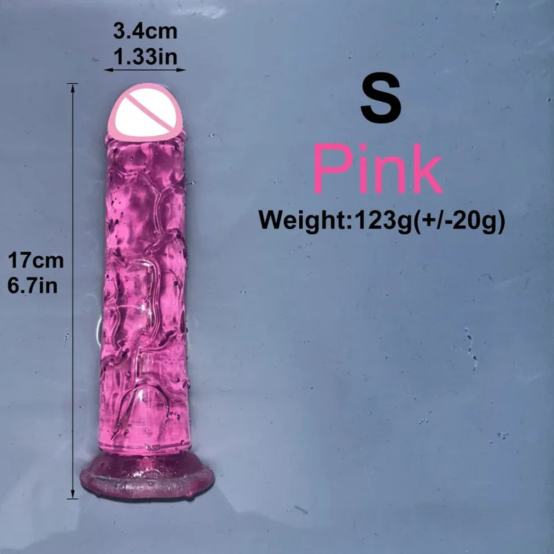 廉價 5 色小型透明假陽具吸盤果凍迪克女式色情肛交玩具柔軟陰蒂陰道自慰器陰莖 — image 18