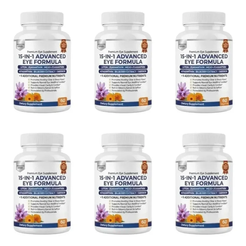 Premium 15-in-1 Advanced Eye Formula with Lutein Zeaxanthin Astaxanthin Bilberry & Saffron Supports Eye Wellness 60 Capsules — image 10
