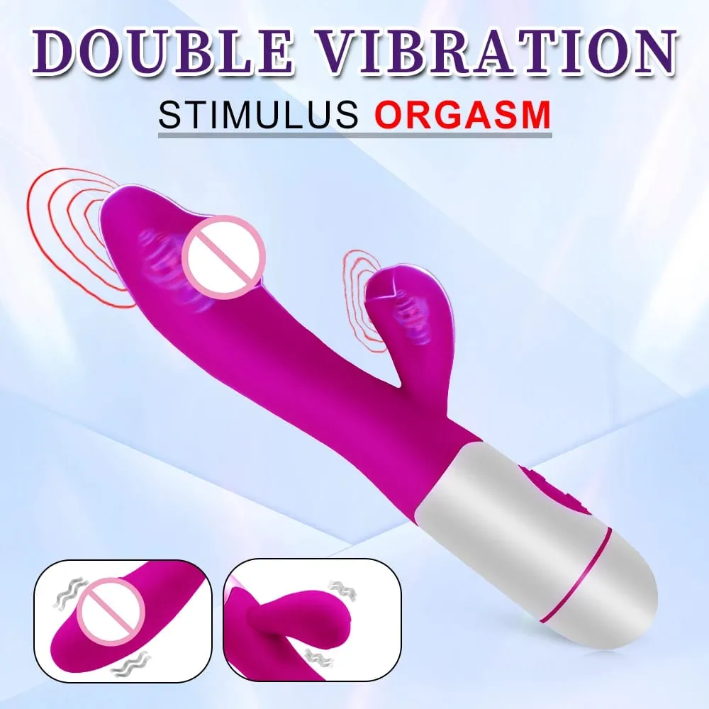G Spot Silicone Rabbit Vibrator with Dual Vibration Clitoral Stimulator 10 Speed Adult Sex Toy for Women — image 5