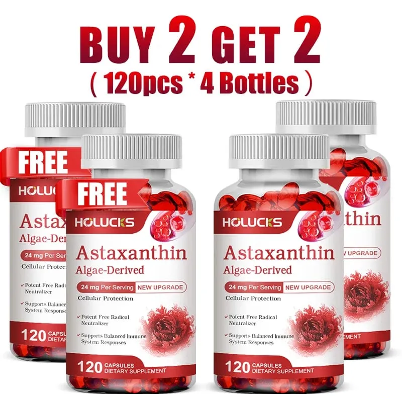 Buy 1 Get 1 Free! Astaxanthin 24mg Supplement for Skin & Eye Health Anti-Aging & UV Defense Reduces Eye Fatigue Non-GMO — image 9
