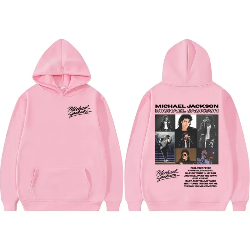 King of Pop Michael Jackson Tour Retro Hoodies Men's Clothing Harajuku Hip Hop Style Sweatshirts Casual Cozy Oversized Pullovers — image 9