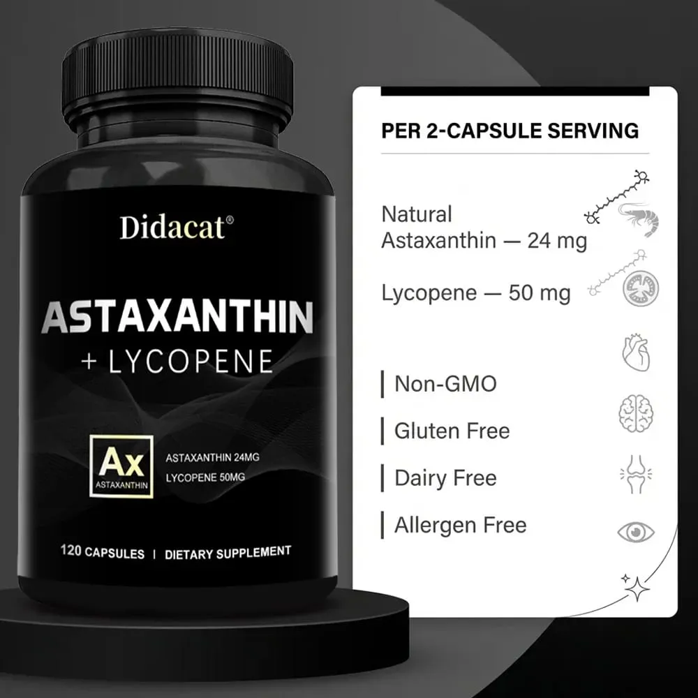 Astaxanthin Supplement for Men and Women | From Haematococcus Pluvialis Microalgae for Eye & Skin Health Support — image 4