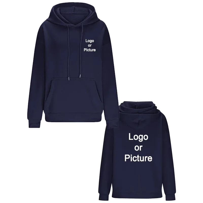 Reka bentuk DIY Oversize Hoodies Fesyen Wanita Disesuaikan Cetak Longgar Lengan Panjang Bahu Drop Cuff Sweathsirts Pullovers Sudadera