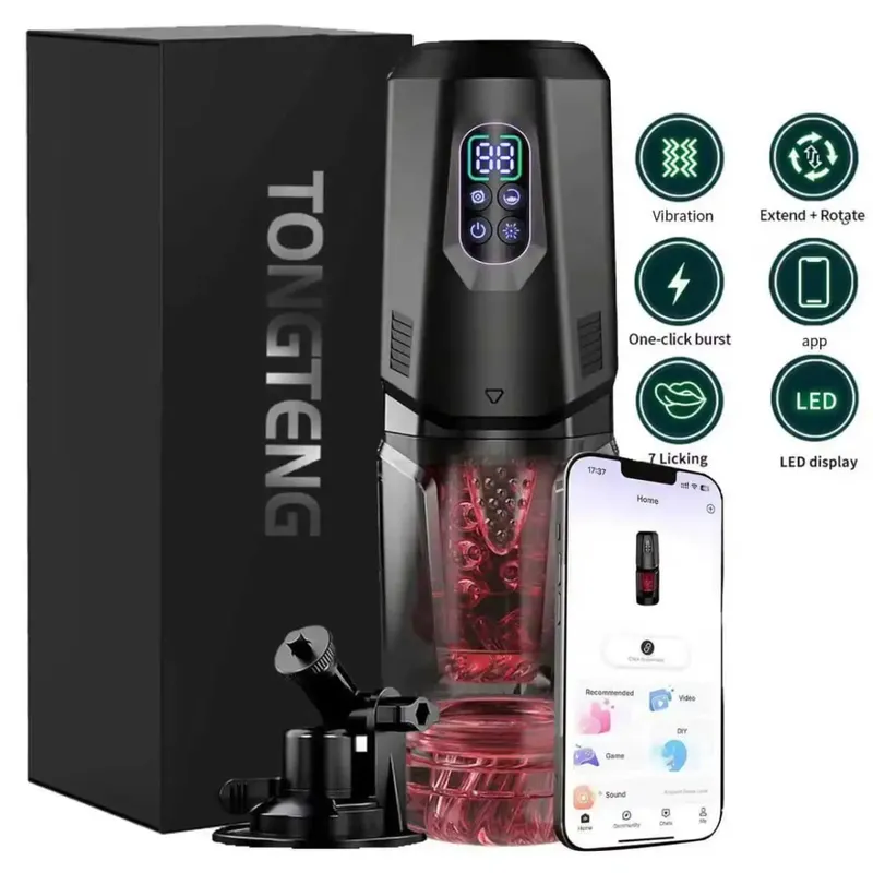Adult Toys Automatic Masturbator Stroker with 7 Thrusting Rotating 7 Licking Vibrating Modes Hands-Free Sex Machine Pocket Pussy — image 10