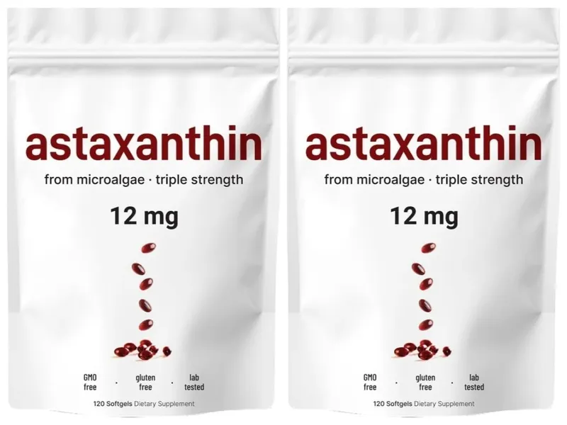 Astaxanthin 12mg Softgels From Plant-Based Microalgae with MCT Oil Dietary Supplement — image 8