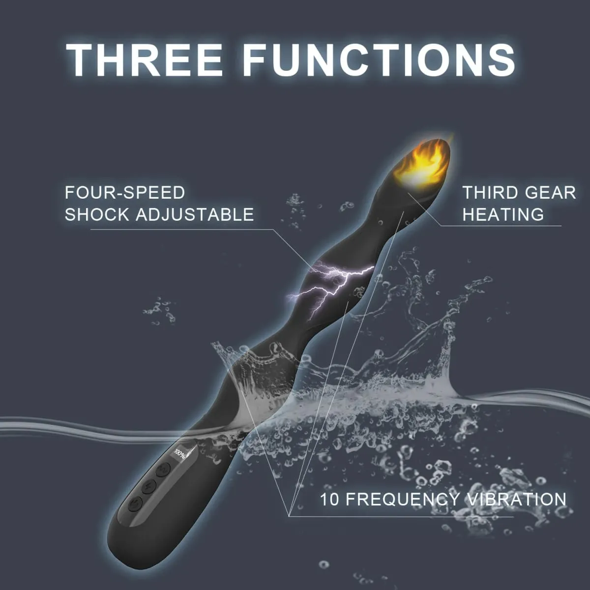 Anal Plug Electric Shock Prostate Massager Intelligent Heating Butt Plug Female Masturbator Anal Bead Erotic Sex Toys for Couple — image 2