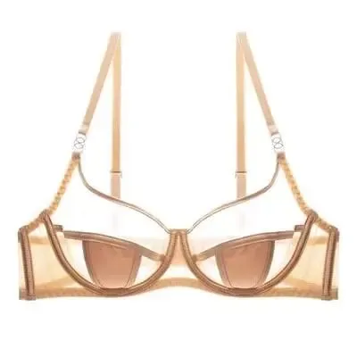 French Lace Minimizer Bra Set Ultra Thin Cup Support Anti Sag Push Up Lingerie for Large Bust Women Breathable Underwear 32-38AB