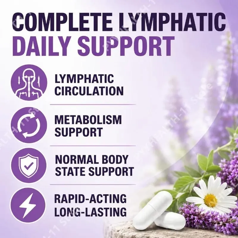 Googeer Lymphatic Complex 6-in-1 Capsules with Lymphatic Circulation and Drainage Support Magnesium Zinc Minerals 90 Capsules — image 4