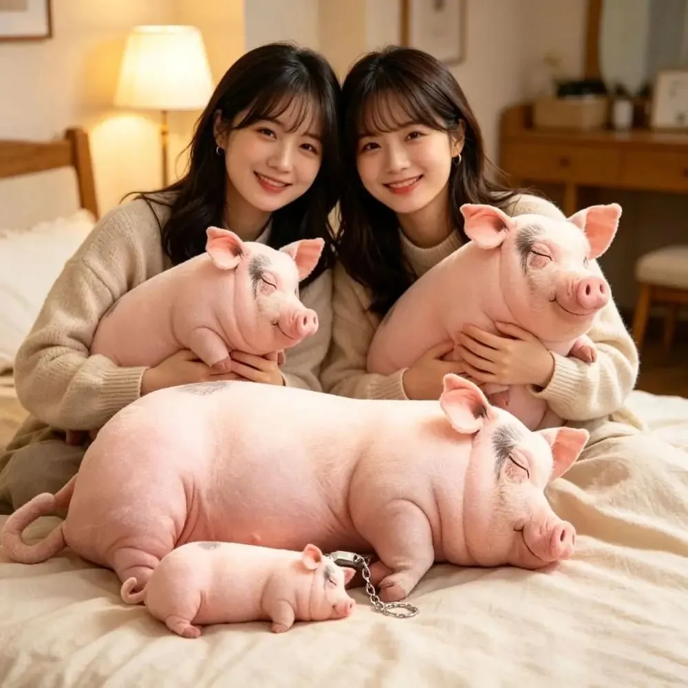 Comfortable Material Animal Body Pillow PP Cotton Filled 40cm Size Animal Cushion Soft Texture Cute Design Pig Keychain For — image 5