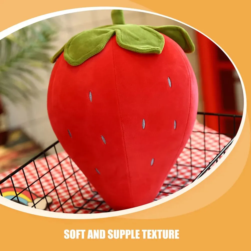 Creative Strawberry Cushion Soft Supple Throw Pillow Comfortable Fruit Decor Bedroom Sleeping Cute Pillow Fruit Cushion — image 3