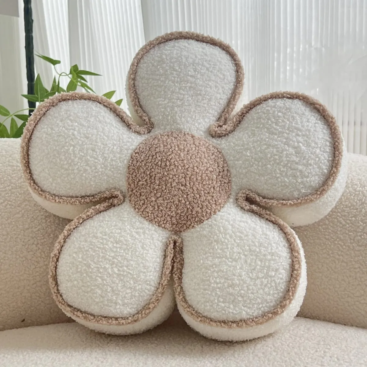 PP Cotton Filled Sunflower Pillow Flower Petal Shape Sofa Cushion Headrest Backrest Pad Living Room Bedroom Bay Window Decor — image 11