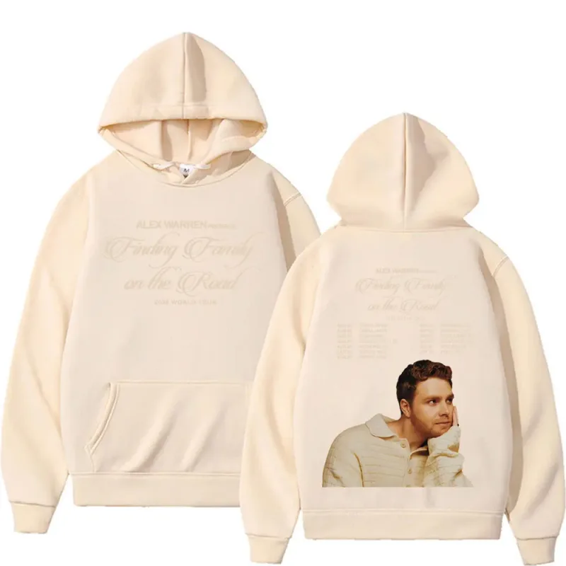Alex Warren Finding Family on The Road 2026 World Tour Hoodies Sweatshirts Men Women Fashion High Quality Retro Oversized Hoodie — image 9
