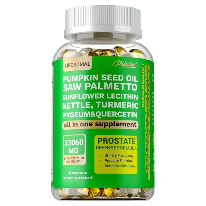 Prostate Support Supplement - DHT Blocker Promotes Urinary and Prostate Health Benefits Men's Health - Vegan