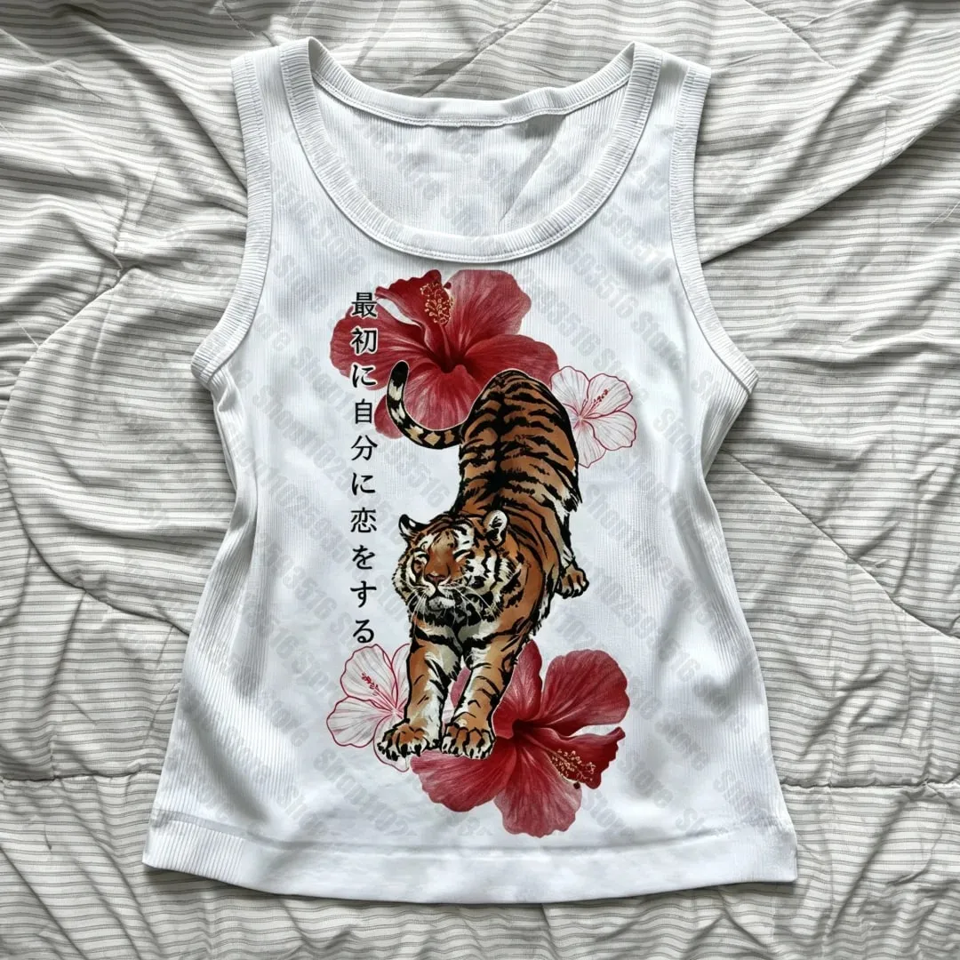 Gothic Clothes Women Tops Women's Cropped Vintage Clothing Crop Tops Y2k Top Tanks & Camis Summer Trashy Y2k 2000s Emo Harajuku