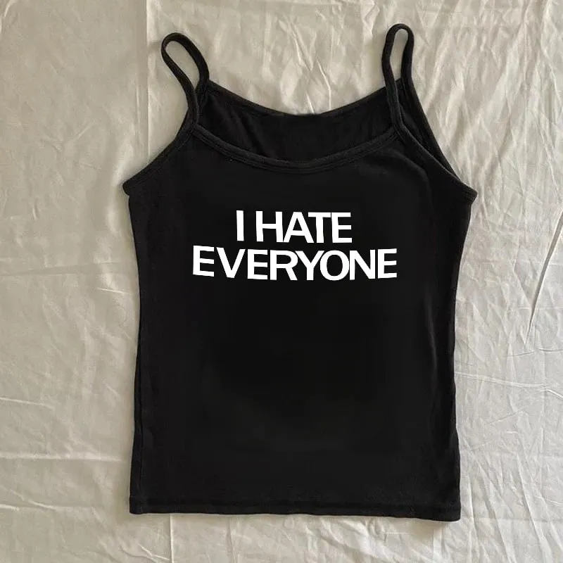 Brief Drucken Frauen Sexy Gothic Straße T-shirt Y2k Ästhetischen Hip Hop Ärmellose Weste Rock Vintage Frauen Kleidung Harajuku T 2000s
