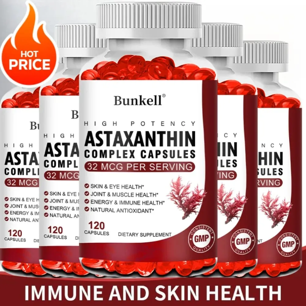 Antarctic Krill Oil 120mg Astaxanthin 32mcg Capsules(EPA DHA) Support Joint and Skin Immunity Cardiovascular Health — image 1