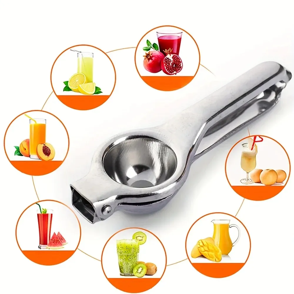 1pc Stainless Steel Lemon Juicer - Manual Efficient Juice Press Easy to Use for Home Use Fits Various Fruits Easy to Clean — image 4