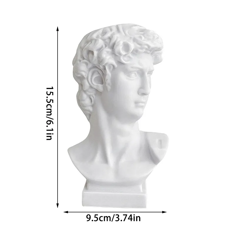Creative Statue Of David Shape Brush Pot Desktop Ornaments Storage Box Household Makeup Brushes Organizer