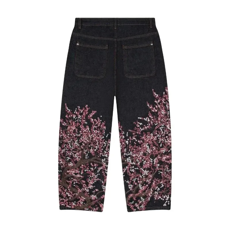 Y2K Baggy Jeans men vintage Embroidered high quality denim fabric American style jeans Gothic streetwear Hip Hop wide leg pants — image 11