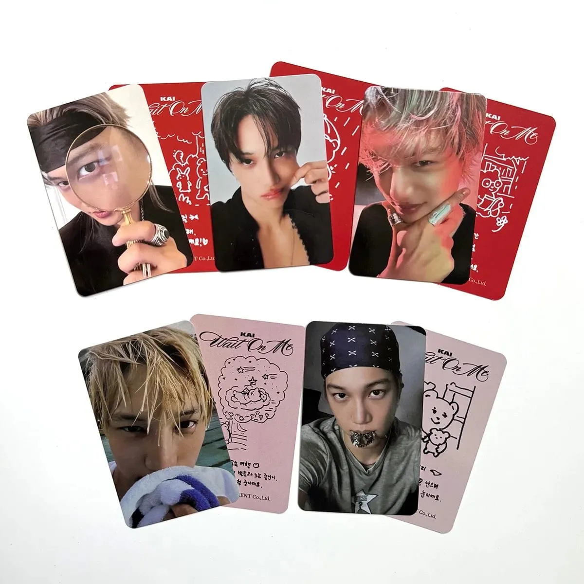 5/6PCS Kpop Hot Idol Group EXO Member KAI New Album "Wait On Me" HD Photocards Kim JongIn High Quality Fans Collect Small Cards — image 6