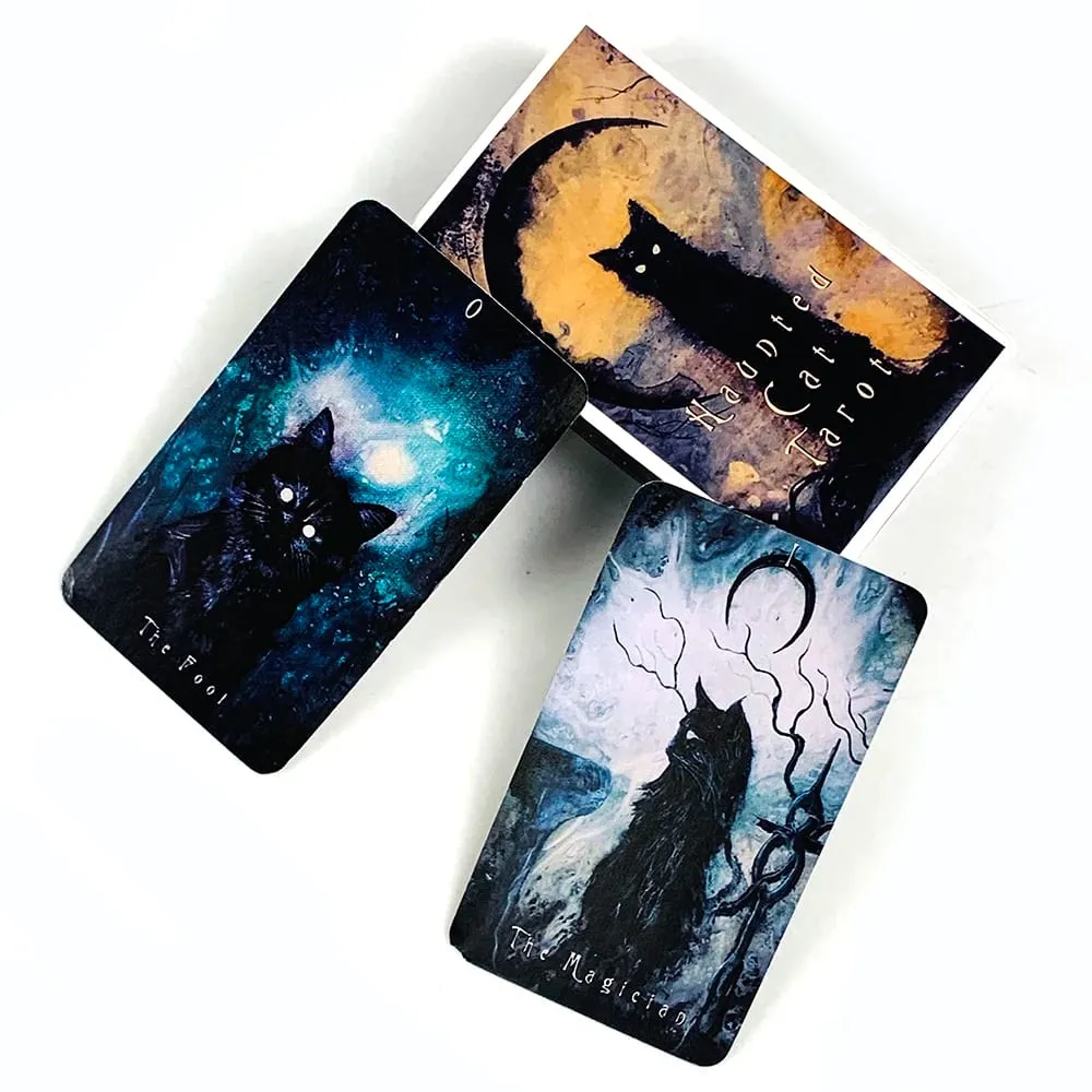 New Tarot Haunted Cat Tarot Deck Fate Divination Oracle Board Games Playing Card Family Party Entertainment Cards Game