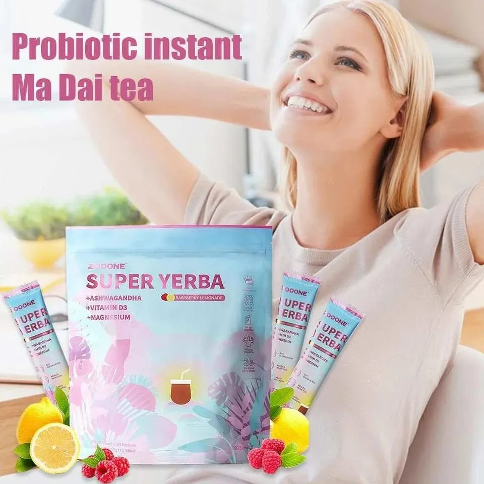 Super Yerba Instant Drink Powder 30 Packets with Probiotic Ashwagandha Vitamin Promote Gut Intestinal Health Digestion Immunity — image 5