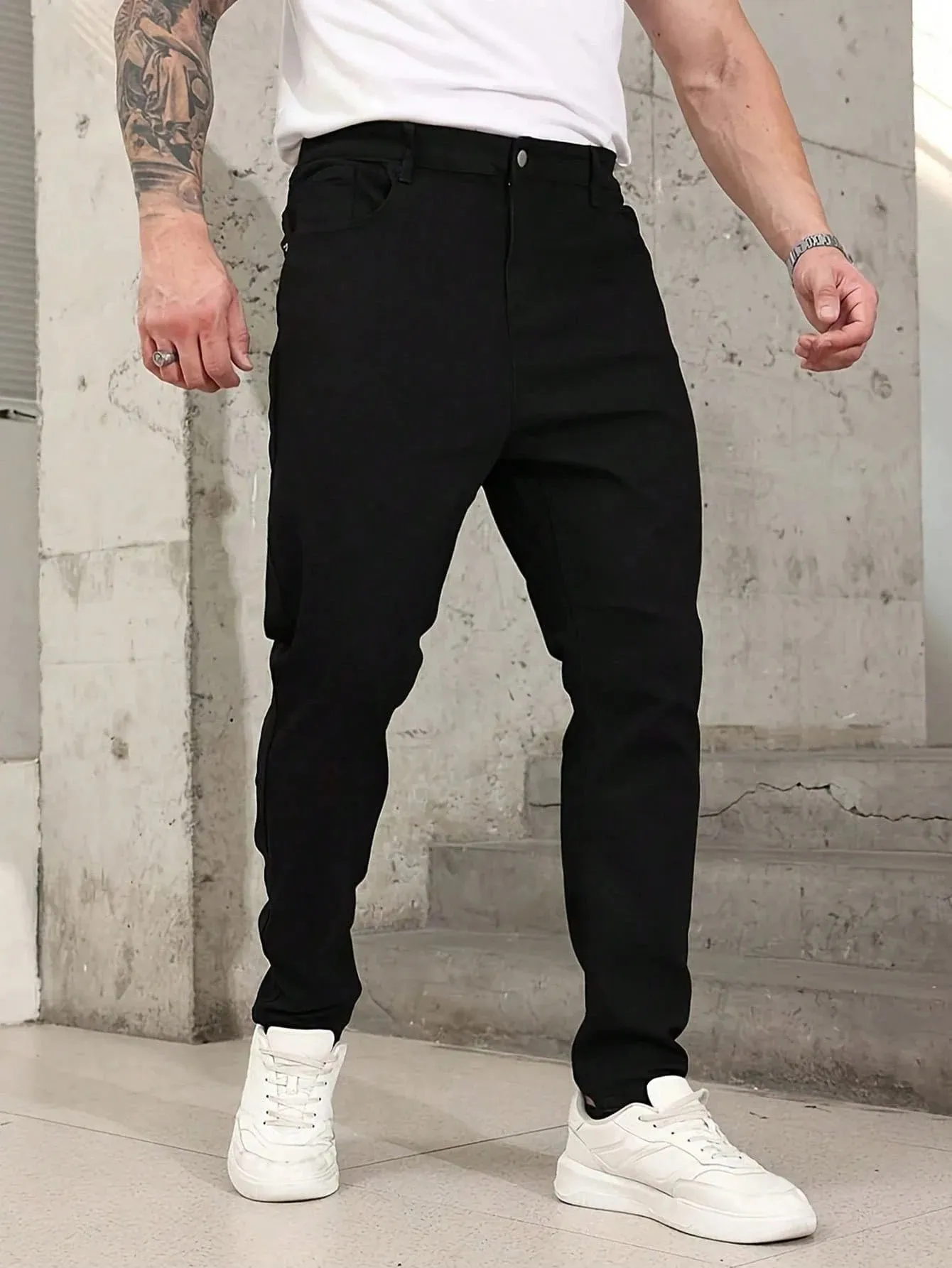 Black Slim Jeans Pant Man Original Drip Y2k Unisex Everyday Denim Pants No accessories or belts included — image 5