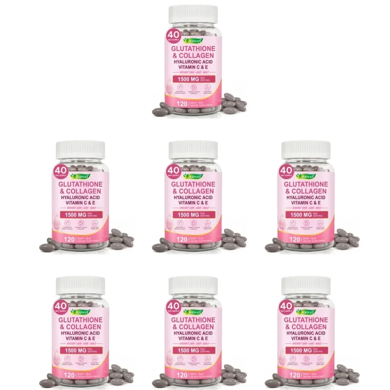 Itawel Collagen Glutathione Softgels Hyaluronic Acid Vitamins C E For Skin Hair Nails Radiance & Beauty Support Adult 120 Count — image 8