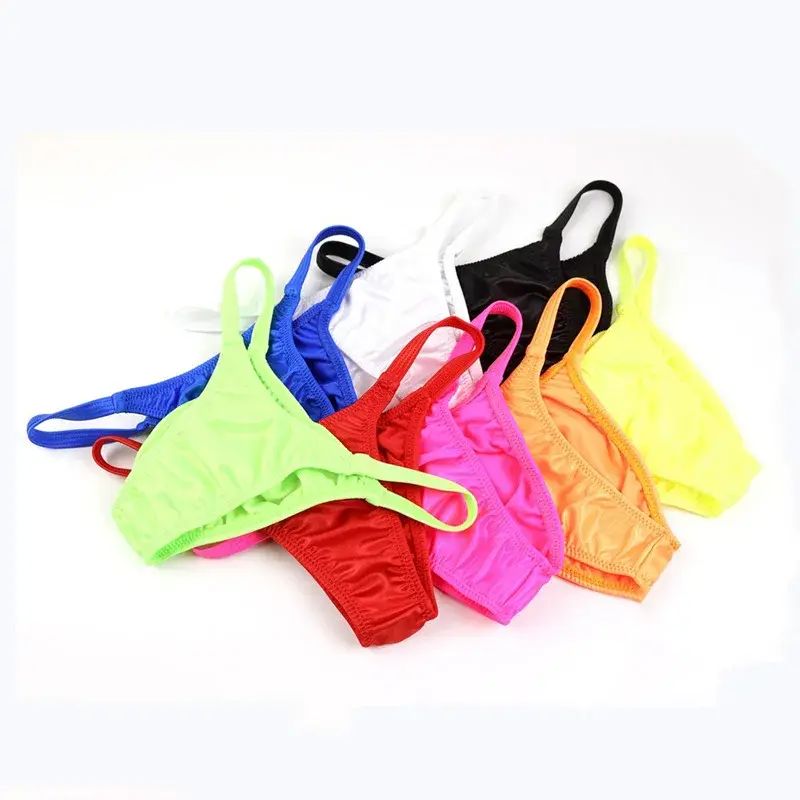 Bright Solid Men Low‑Cut Bikini Briefs Elastic Side Straps Silky Soft Fabric Breathable Casual Daily Underwear — image 18