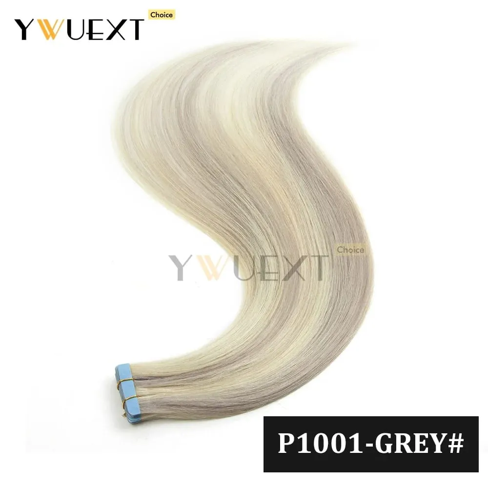 20pcs/Pack Gradient Colors Tape in Human Hair Extensions Add Volume And Length for Women 30g 16-20 inches Salon Quality YWUEXT — image 9