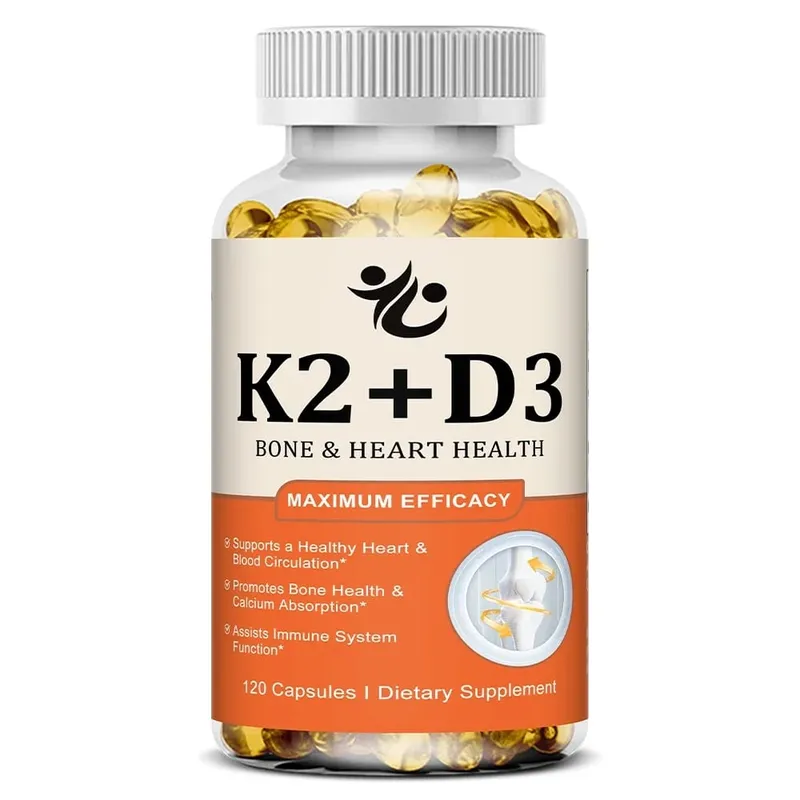 Vitamin D3 + K2 Capsules Support Calcium Absorption Bone & Joint Wellness Cardiovascular Function and Immune System Health — image 9