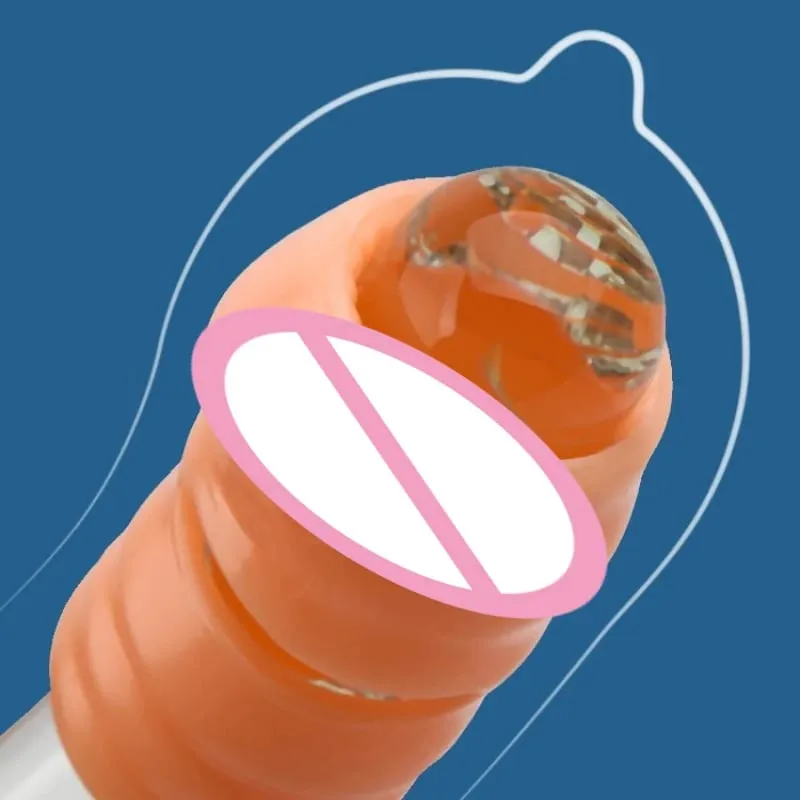 2PCS/Set Penis Sleeve Silicone Reusable Extension Condom Delay Ejaculation G Spot Anal Sex Toys For Men No Vibrator Sex Shop — image 2