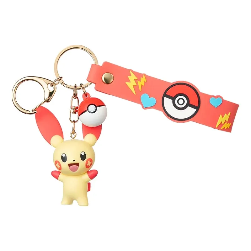 Genuine Pokemon Pikachu Keychain Gengar Morpeko Cubone Snorlax Mimikyu Anime Action Figure Toy Keyring Fragrance Pendant Gift — image 10