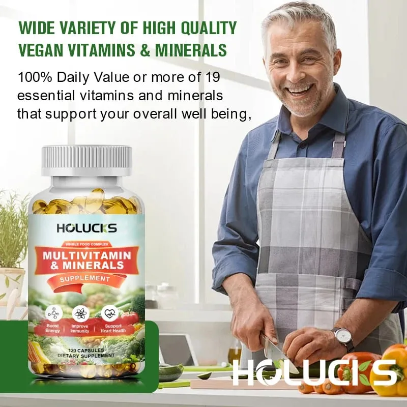 Free Multivitamin & Minerals Capsules with Whole Food Complex Support Immunity Heart Health & Daily Wellness for Adult — image 3