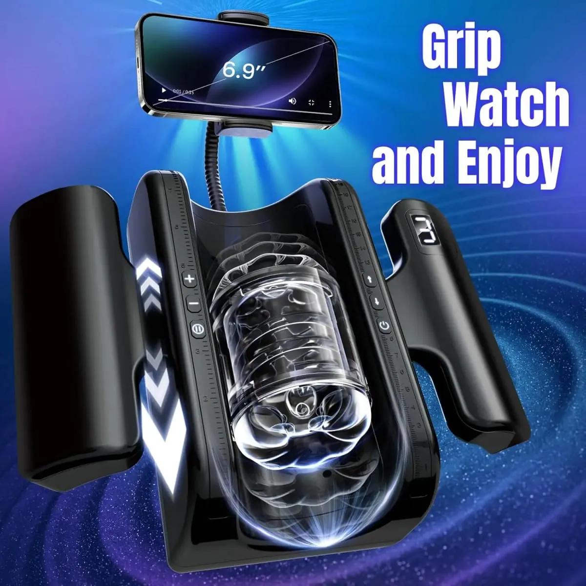 Thrusting High Speed Male Masturbator Machine Automatic Telescopic Masturbation Cup Handsfree Sex Toys for Male Masturbator — image 3