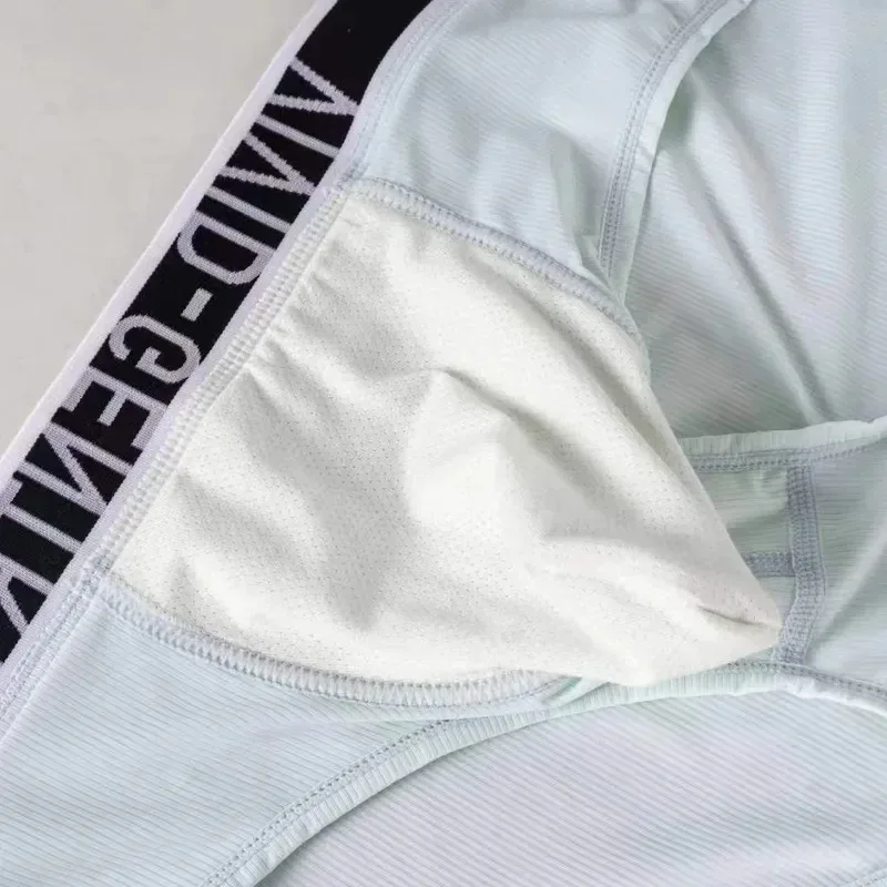Men's Elastic Ice Silk Underwear Sexy Big U Convex Pouch Briefs Korean Youth Breathable Sports Panties Solid Mid Waist Underpant — image 17