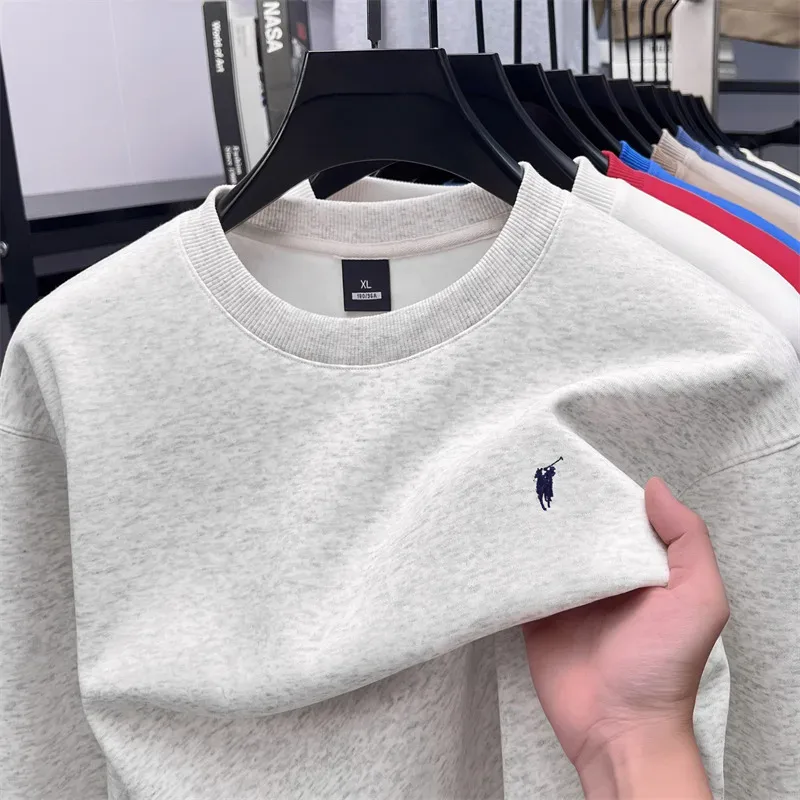 2026 Men's Crewneck Casual Long-sleeve Printed Leisure T-shirt Solid-color Multi-functional Leisure T-shirt — image 12