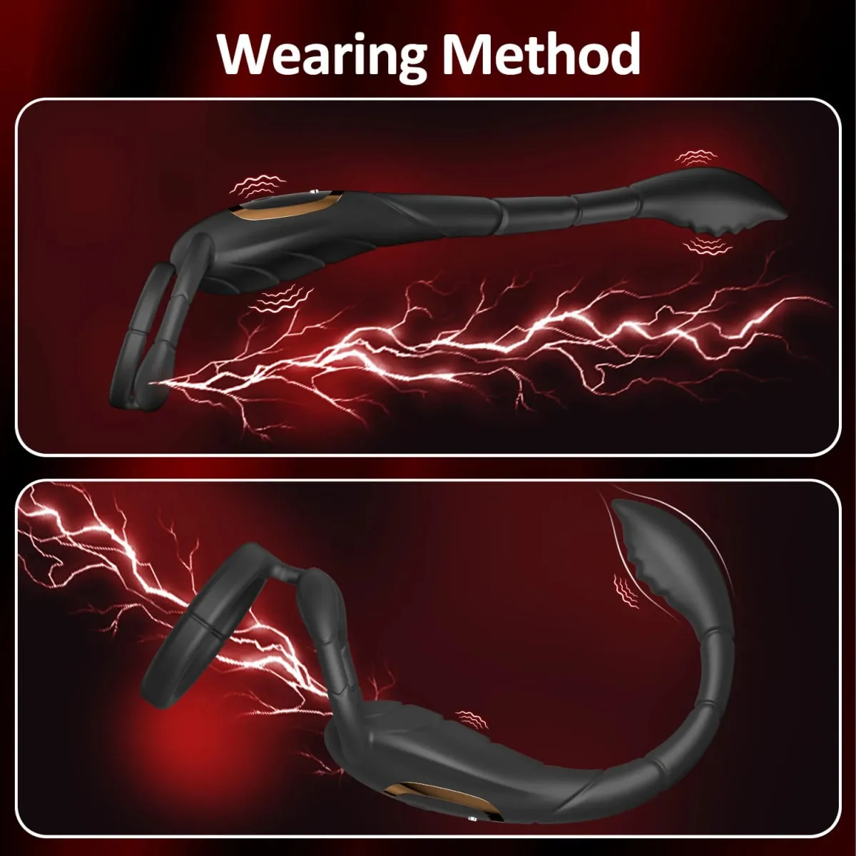 Vibrating Cock แหวนชายต่อมลูกหมาก Perineum นวด Vibrator Taint Stimulator Anal Butt Plug เพศของเล่นสำหรับผู้ชายอวัยวะเพศชายแหวน — image 2