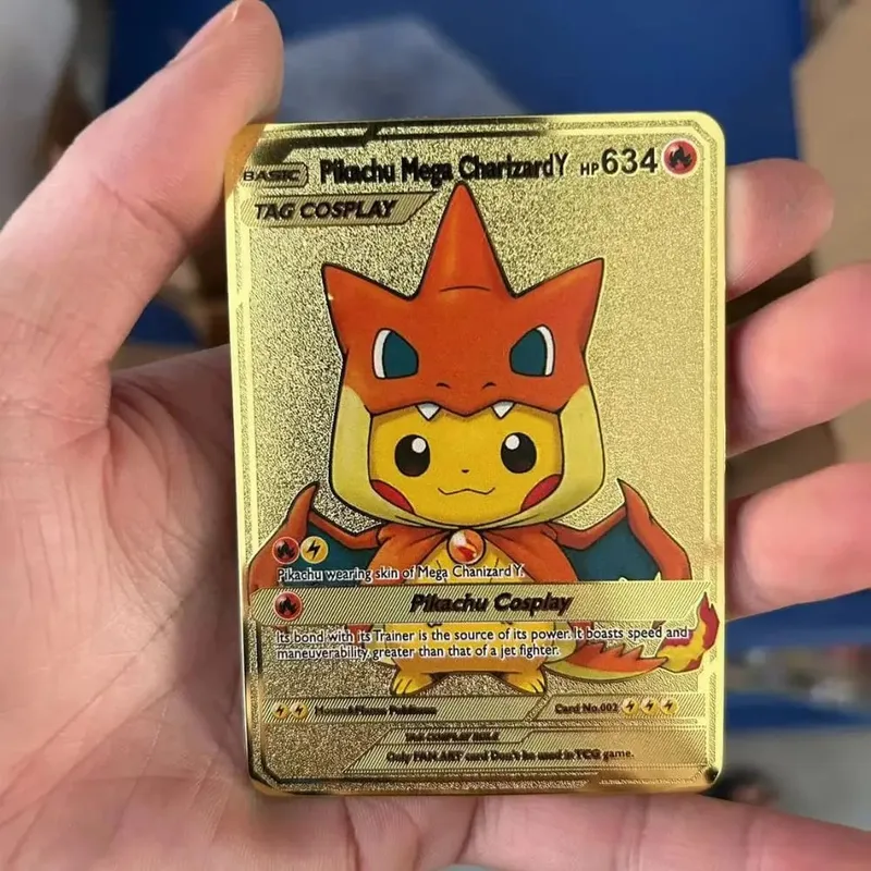 Pokemon Metal Game Collection Card Anime Figure Charizard Pikachu Blastoise Mewtwo Battle Collection Carte Card Toy Gift — image 8