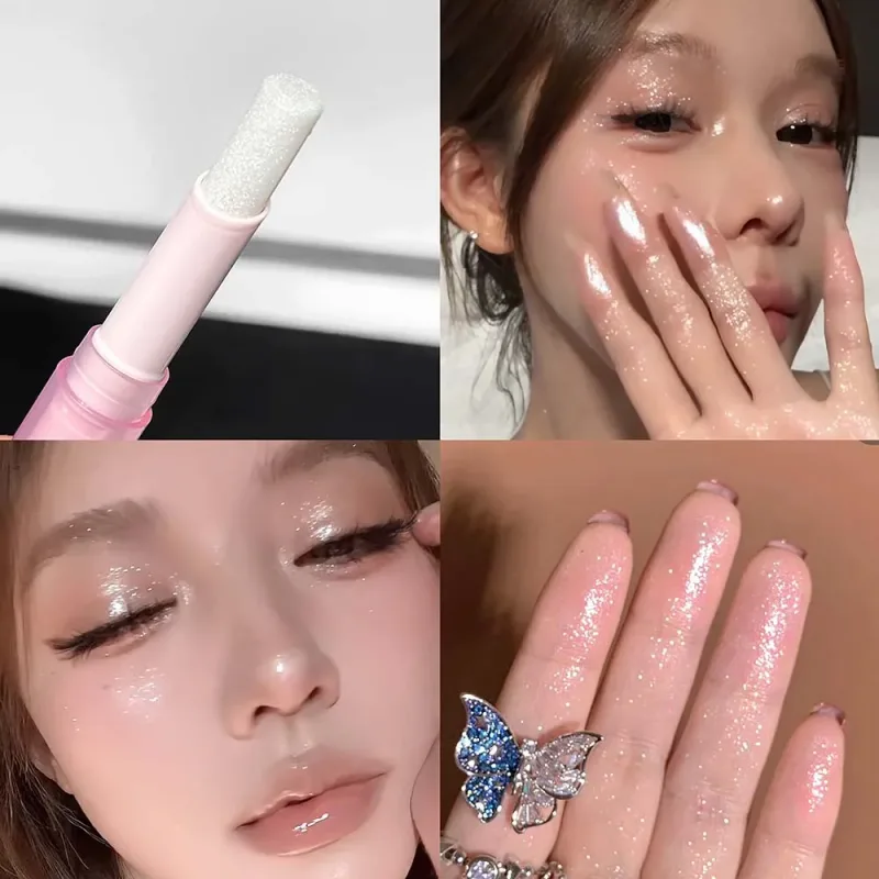 Sparkling Waterproof Eyeshadow Highlighter Pen Blue Diamond Jelly Eyeshadow Stick Glitter Pink Purple Eye Shadow Brighten Makeup — image 9